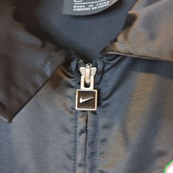Nike Long Icon Clash Jacket Adult Med Black CU5974-010 Swoosh Logo Graphic Satin - Picture 9 of 16